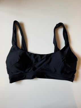 Aerie Sleek Black Swim Top Large NWT